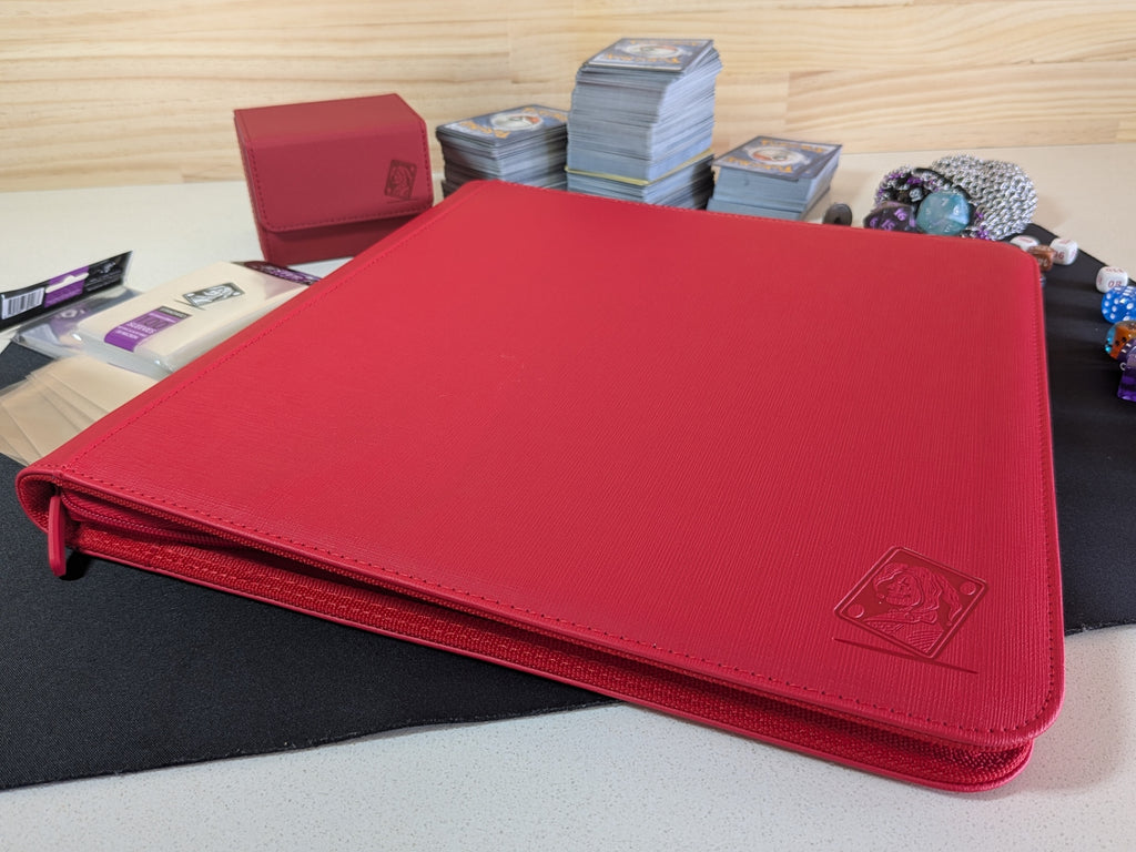 12 Pocket Safety Zip Binder Red