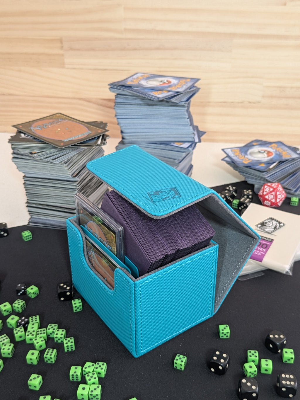 100 Card Deck Box Aqua